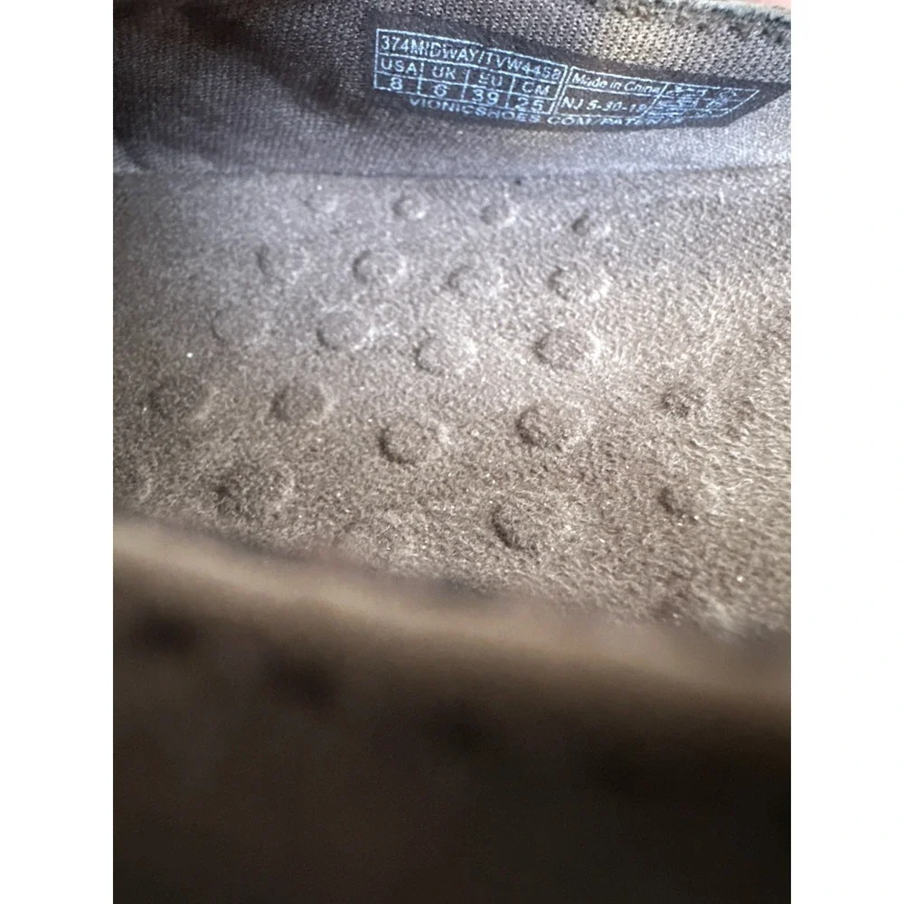 Vionic Rest Midway Mary Jane Mules Taupe Laser Cut Floral Orthotic Shoes Size8 - Picture 7 of 14